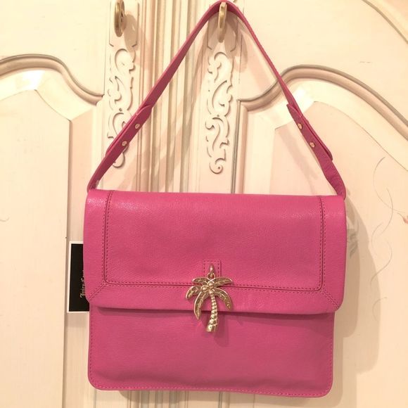 Juicy Couture Leni Charm Leather Shoulder Bag NWT - Picture 2 of 13